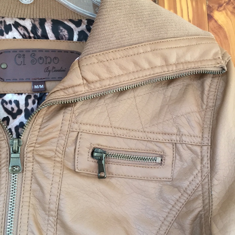 Tan Leather Jacket - Picture 4 of 6